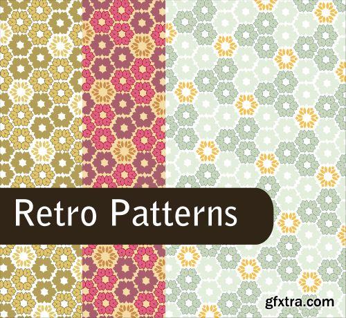 Fascinating Retro Patterns 25xEPS
