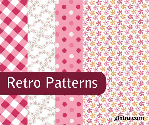 Fascinating Retro Patterns 25xEPS
