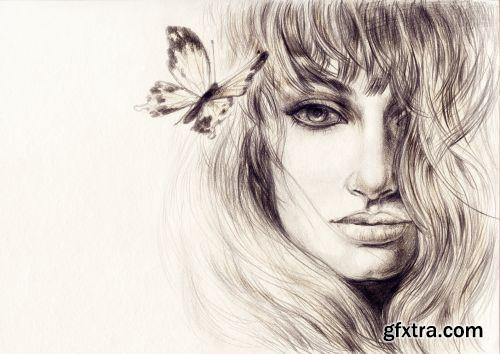 Woman Fashion Illustrations 25xJPG