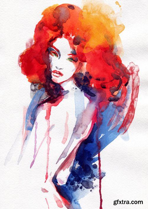 Woman Fashion Illustrations 25xJPG