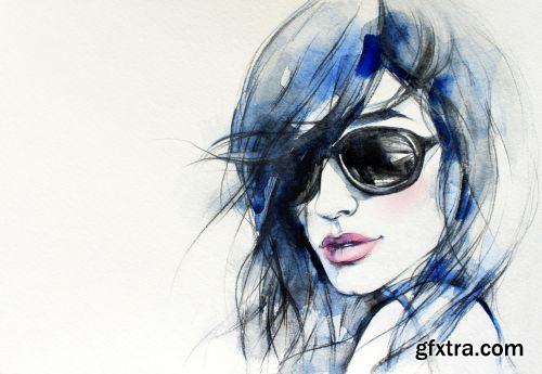 Woman Fashion Illustrations 25xJPG