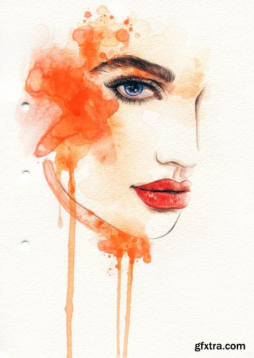 Woman Fashion Illustrations 25xJPG