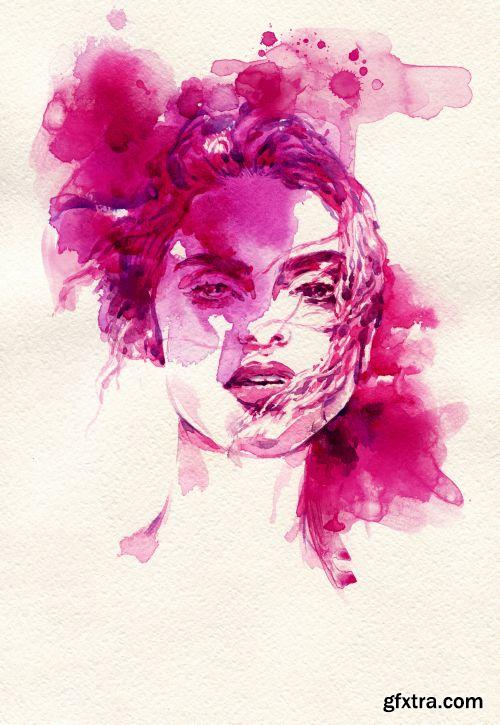 Woman Fashion Illustrations 25xJPG