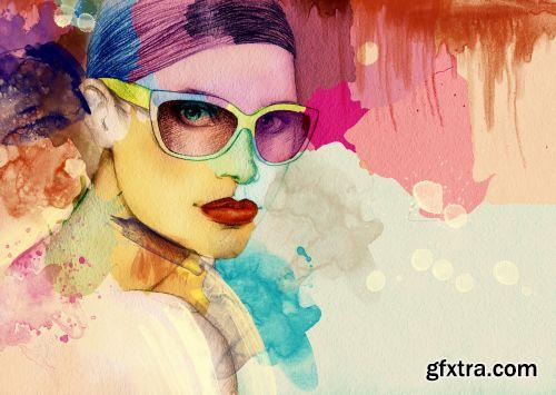 Woman Fashion Illustrations 25xJPG