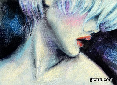 Woman Fashion Illustrations 25xJPG