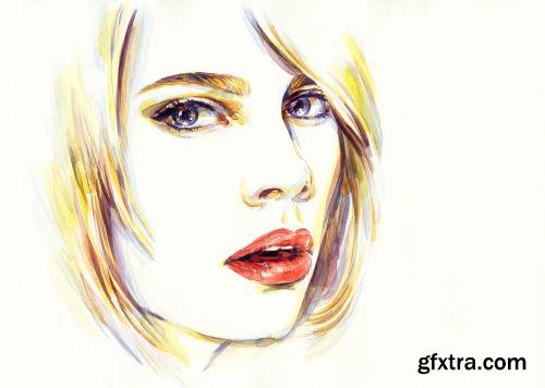 Woman Fashion Illustrations 25xJPG