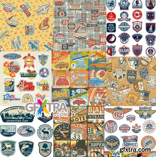 Collection of retro labels