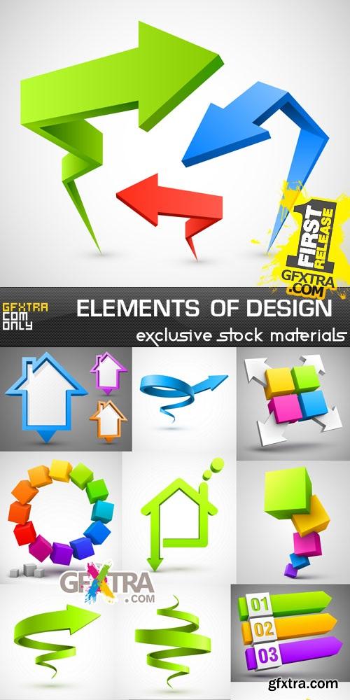 Collection of geometric design elements Collection of geometric design elements