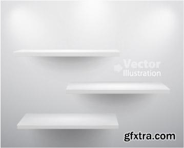 3d Empty Shelfs 32xEPS 3d Empty Shelfs 32xEPS