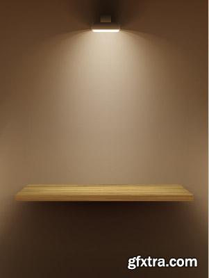 3d Empty Shelfs 32xEPS 3d Empty Shelfs 32xEPS