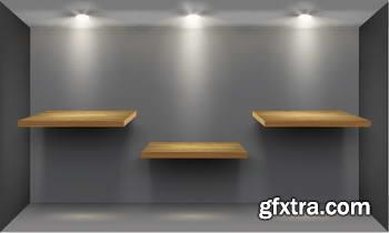 3d Empty Shelfs 32xEPS 3d Empty Shelfs 32xEPS