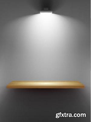 3d Empty Shelfs 32xEPS 3d Empty Shelfs 32xEPS