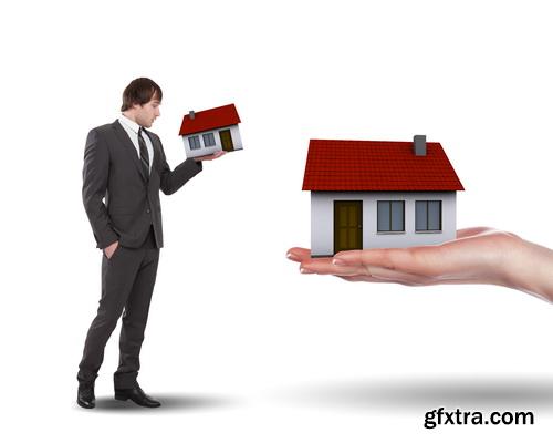 Real Estate Agent with House Model & Keys 30xJPG Real Estate Agent with House Model & Keys 30xJPG