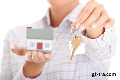 Real Estate Agent with House Model & Keys 30xJPG Real Estate Agent with House Model & Keys 30xJPG