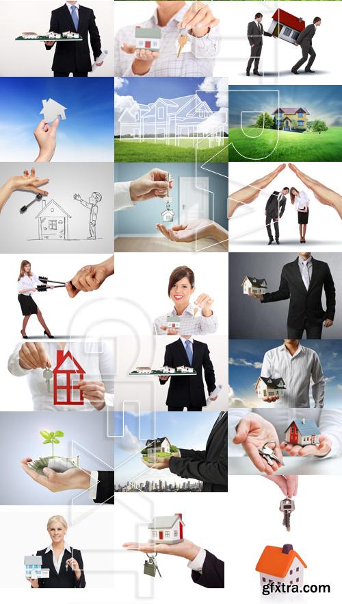 Amazing SS - Real estate agent with house model and keys, 30xJPGs Amazing SS - Real estate agent with house model and keys, 30xJPGs