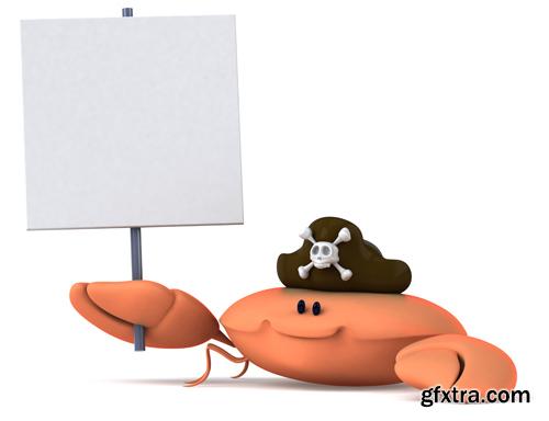 3D Characters With Banners - 25 HQ Images