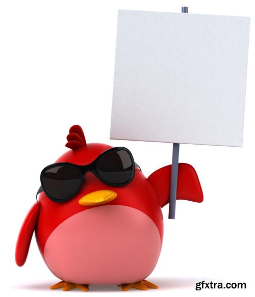 3D Characters With Banners - 25 HQ Images