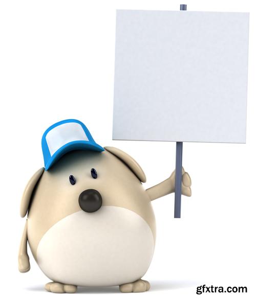 3D Characters With Banners - 25 HQ Images