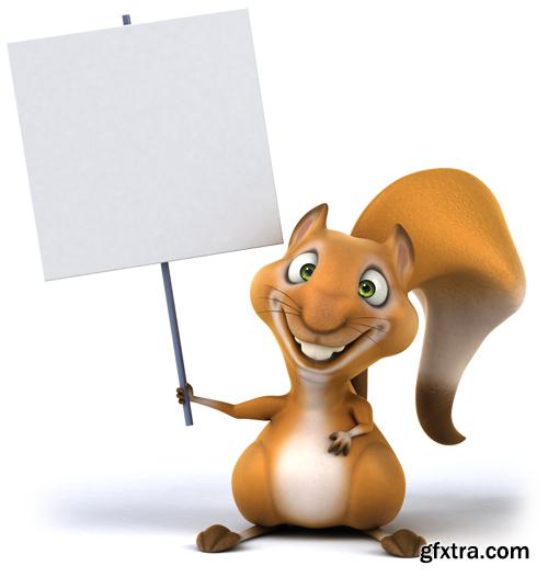 3D Characters With Banners - 25 HQ Images