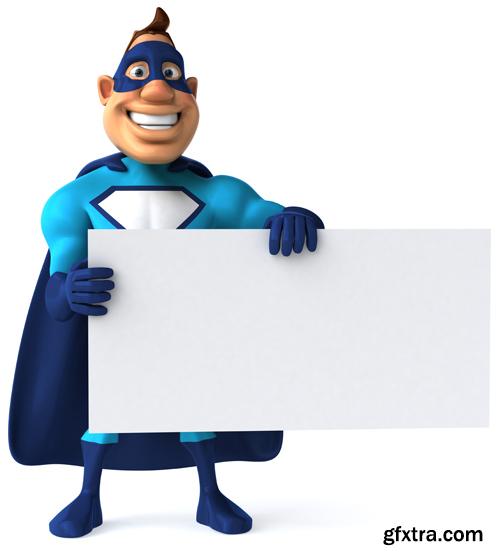 3D Characters With Banners - 25 HQ Images