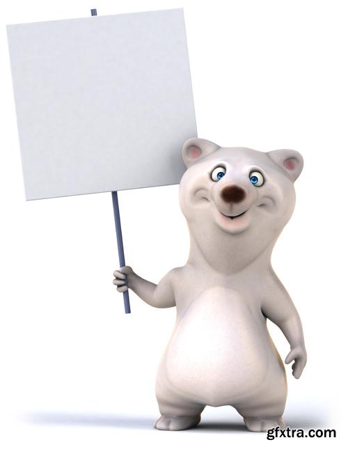 3D Characters With Banners - 25 HQ Images