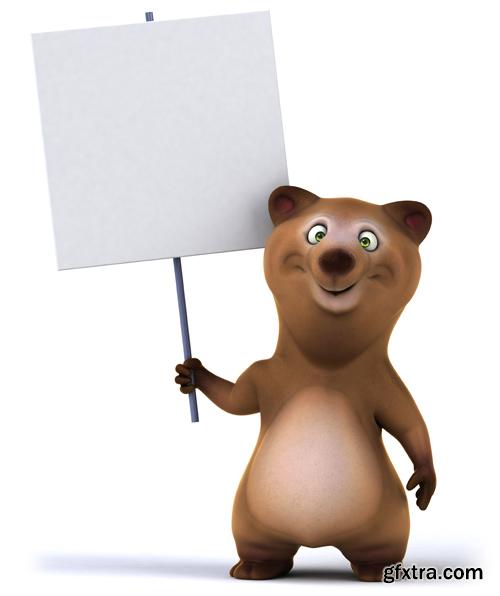 3D Characters With Banners - 25 HQ Images