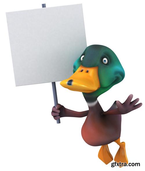 3D Characters With Banners - 25 HQ Images