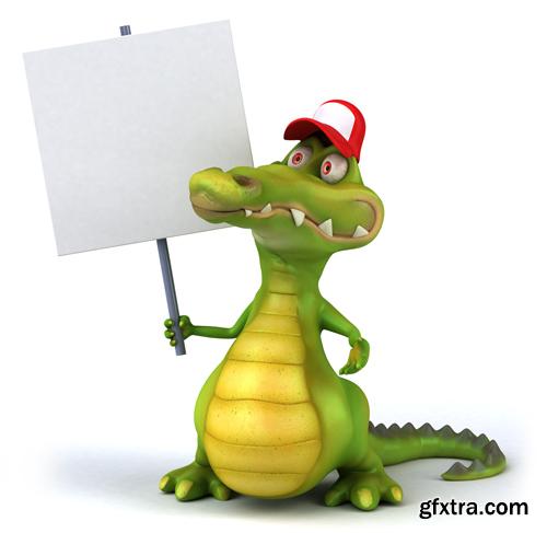 3D Characters With Banners - 25 HQ Images