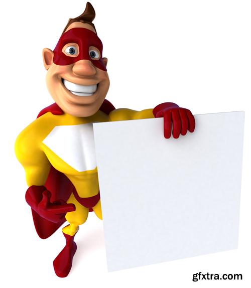 3D Characters With Banners - 25 HQ Images