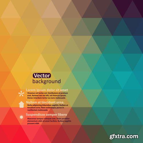 Triangle Covered Backgrounds, Templates 25xEPS