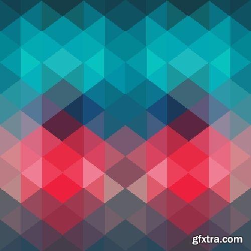 Triangle Covered Backgrounds, Templates 25xEPS