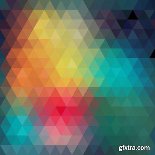 Triangle Covered Backgrounds, Templates 25xEPS