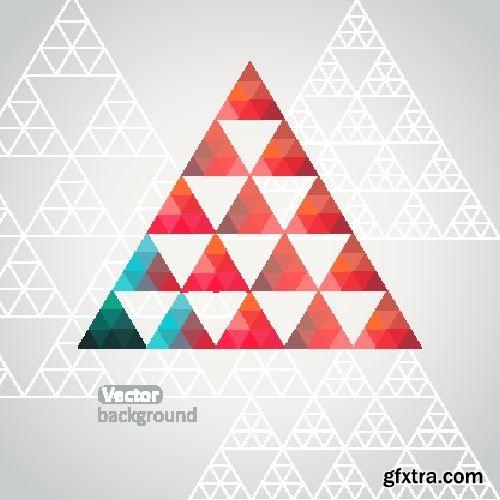 Triangle Covered Backgrounds, Templates 25xEPS