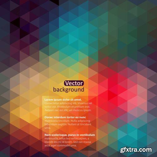 Triangle Covered Backgrounds, Templates 25xEPS
