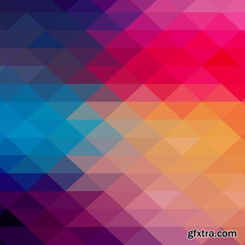 Triangle Covered Backgrounds, Templates 25xEPS