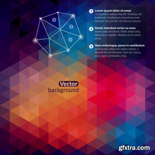 Triangle Covered Backgrounds, Templates 25xEPS