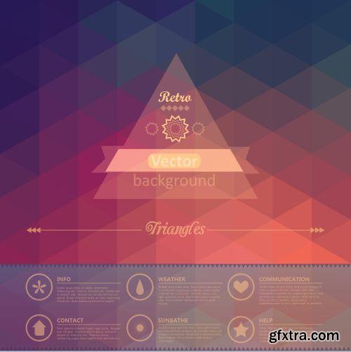 Triangle Covered Backgrounds, Templates 25xEPS