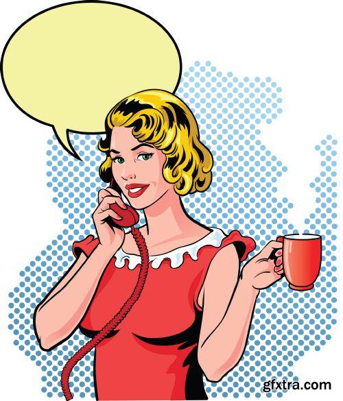 Retro AD Illustrations 27xEPS