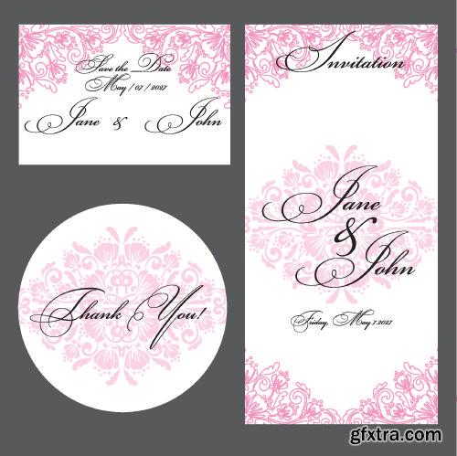 Wedding Card Floral Templates 25xEPS