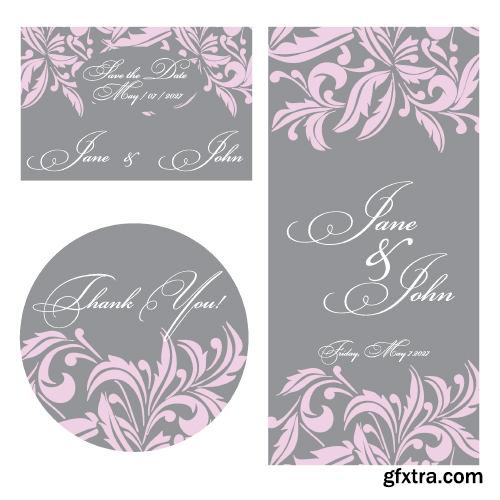 Wedding Card Floral Templates 25xEPS