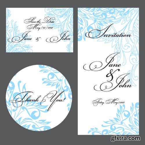 Wedding Card Floral Templates 25xEPS