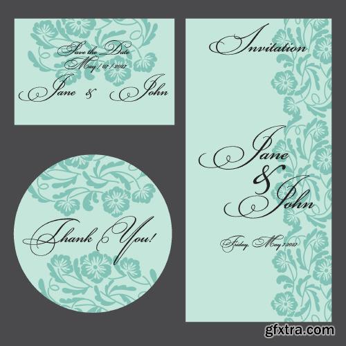 Wedding Card Floral Templates 25xEPS