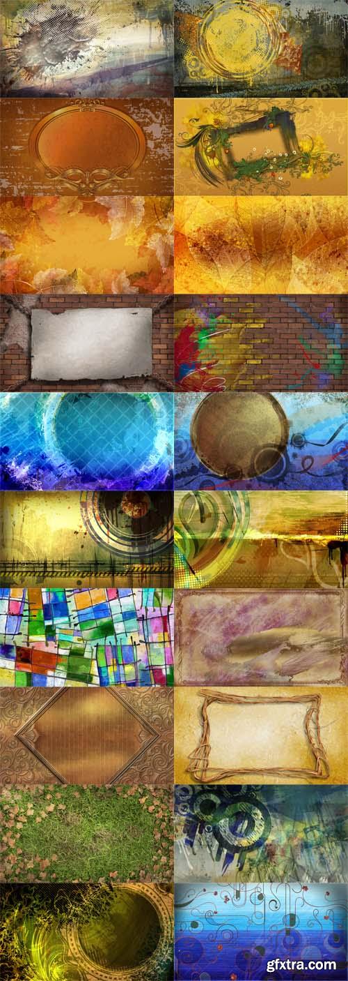20 Abstract Grunge PSD Backrounds
