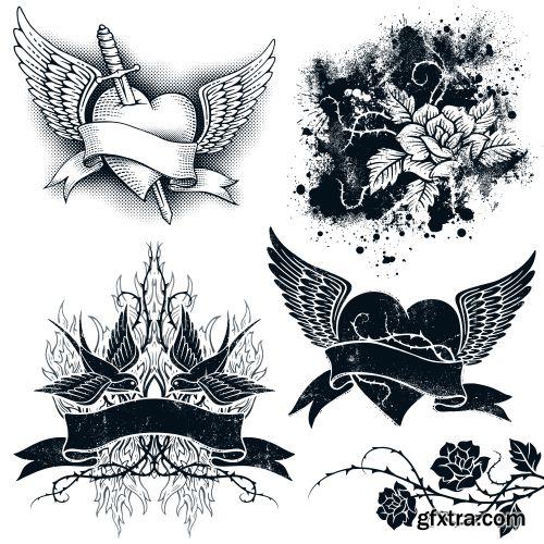 Heart Tattoo Collection 22xEPS