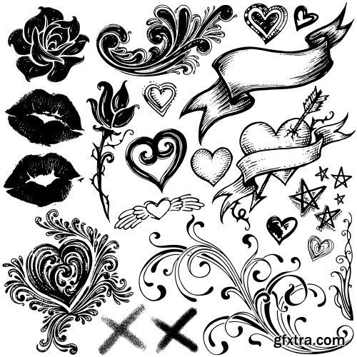 Heart Tattoo Collection 22xEPS