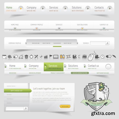 Web design elements 25 EPS