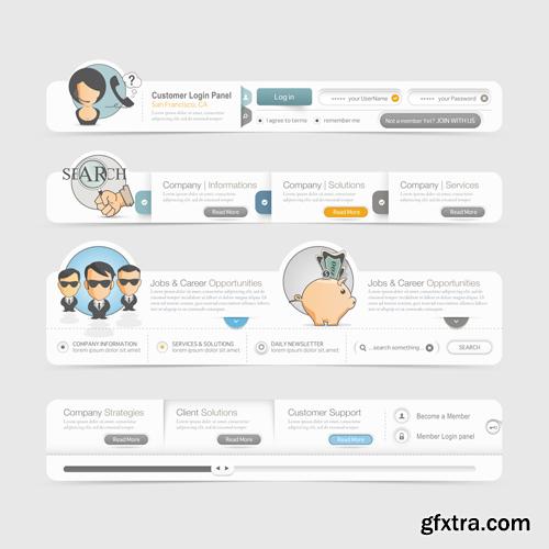 Web design elements 25 EPS