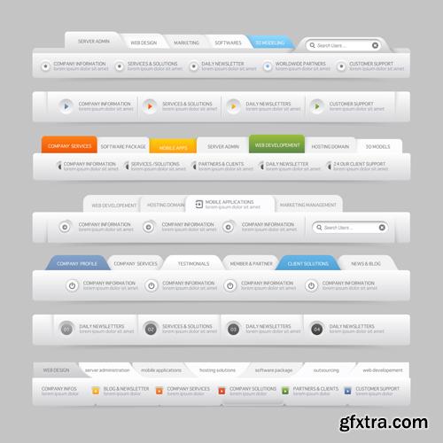 Web design elements 25 EPS