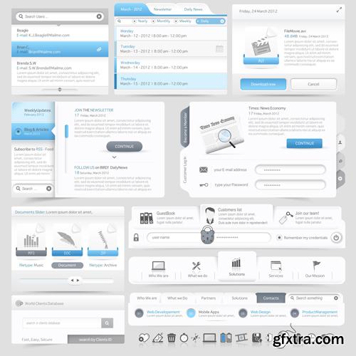 Web design elements 25 EPS