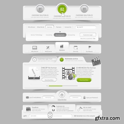 Web design elements 25 EPS